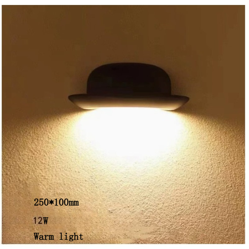 Outdoor Lighting No Wiring - Waterproof Straw Hat Wall Lamp Creative