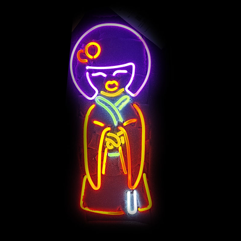 Neon Sign Japan Girl in kimono - đánh giá và giá Outdoor Lighting Japan