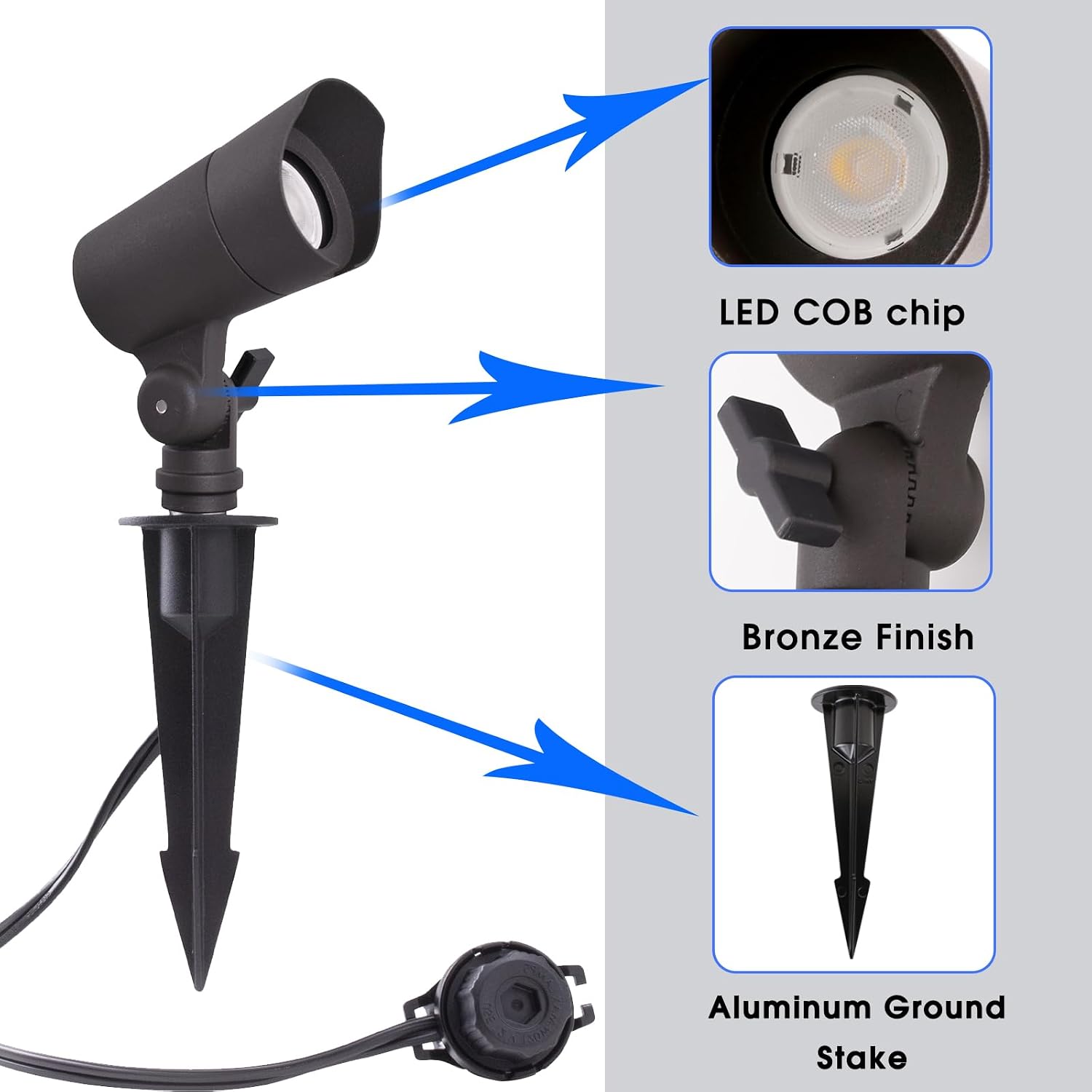 Low Voltage 12V LED Landscape  - đánh giá và giá Outdoor Lighting Spotlight