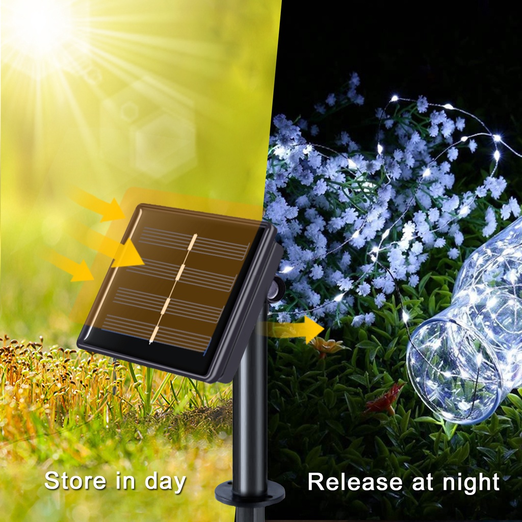 Outdoor LED Solar Fairy String - đánh giá và giá Outdoor Lighting No Wiring