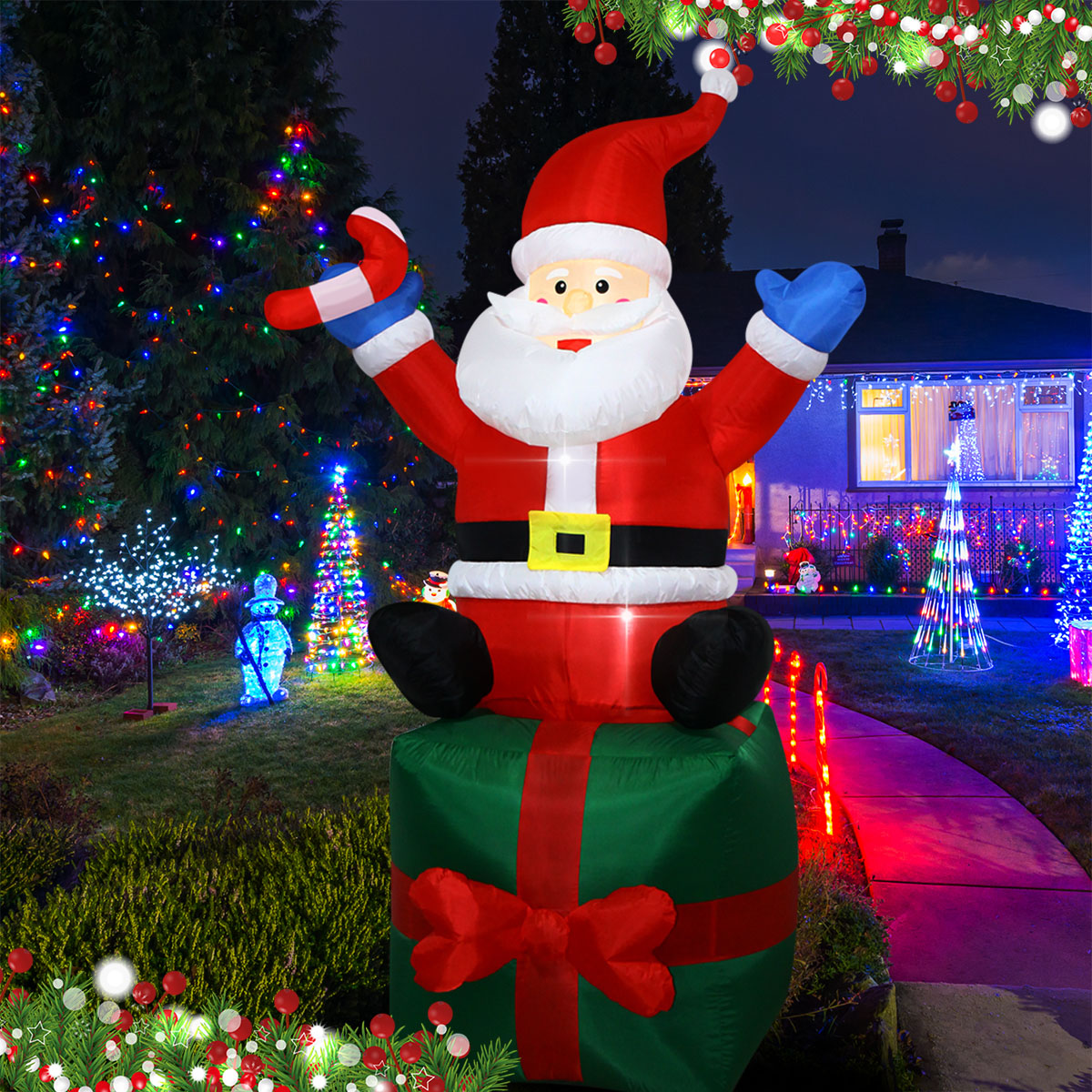 6 FT Christmas Inflatables San - đánh giá và giá Outdoor Lighting Box