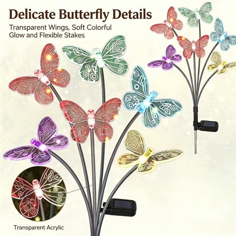 Solar Powered Butterfly Lights - đánh giá và giá Outdoor Lighting Solar