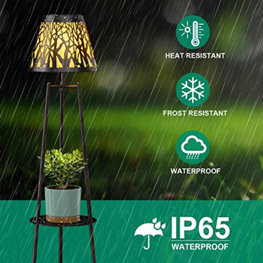 2 Pack Outdoor Solar Floor Lam - đánh giá và giá Outdoor Lighting Solar