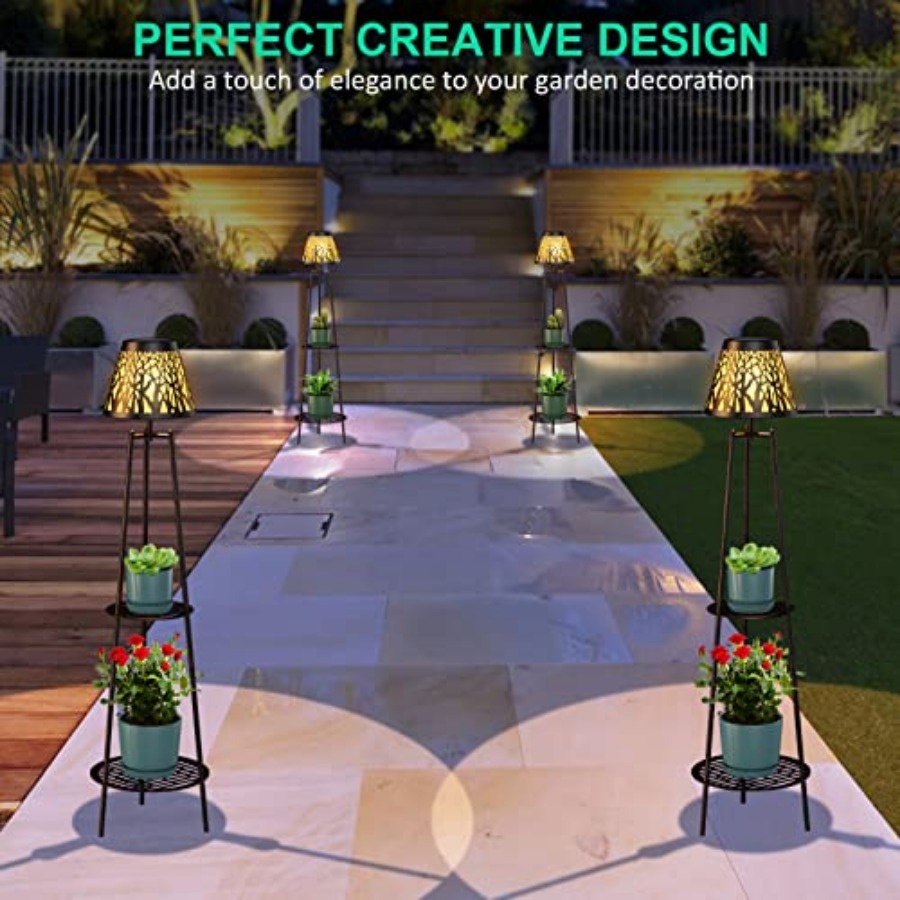 2 Pack Outdoor Solar Floor Lam - đánh giá và giá Outdoor Lighting Solar