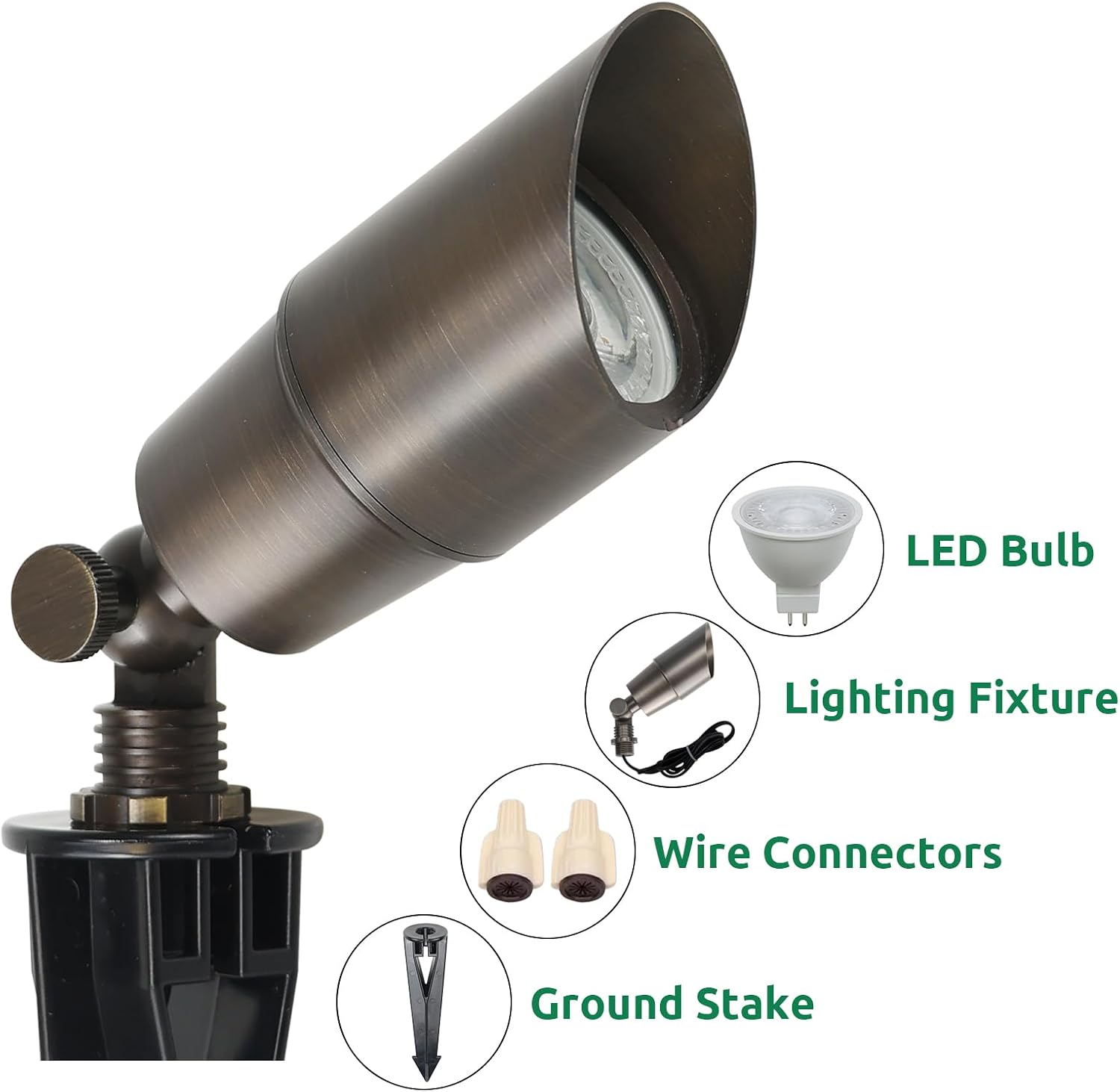 Solid Brass Landscape LED Spot - đánh giá và giá Outdoor Lighting Spotlight