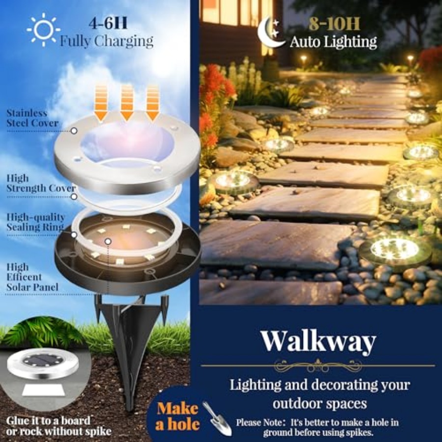 Solar Ground Lights Solar Ligh - đánh giá và giá Outdoor Lighting Solar